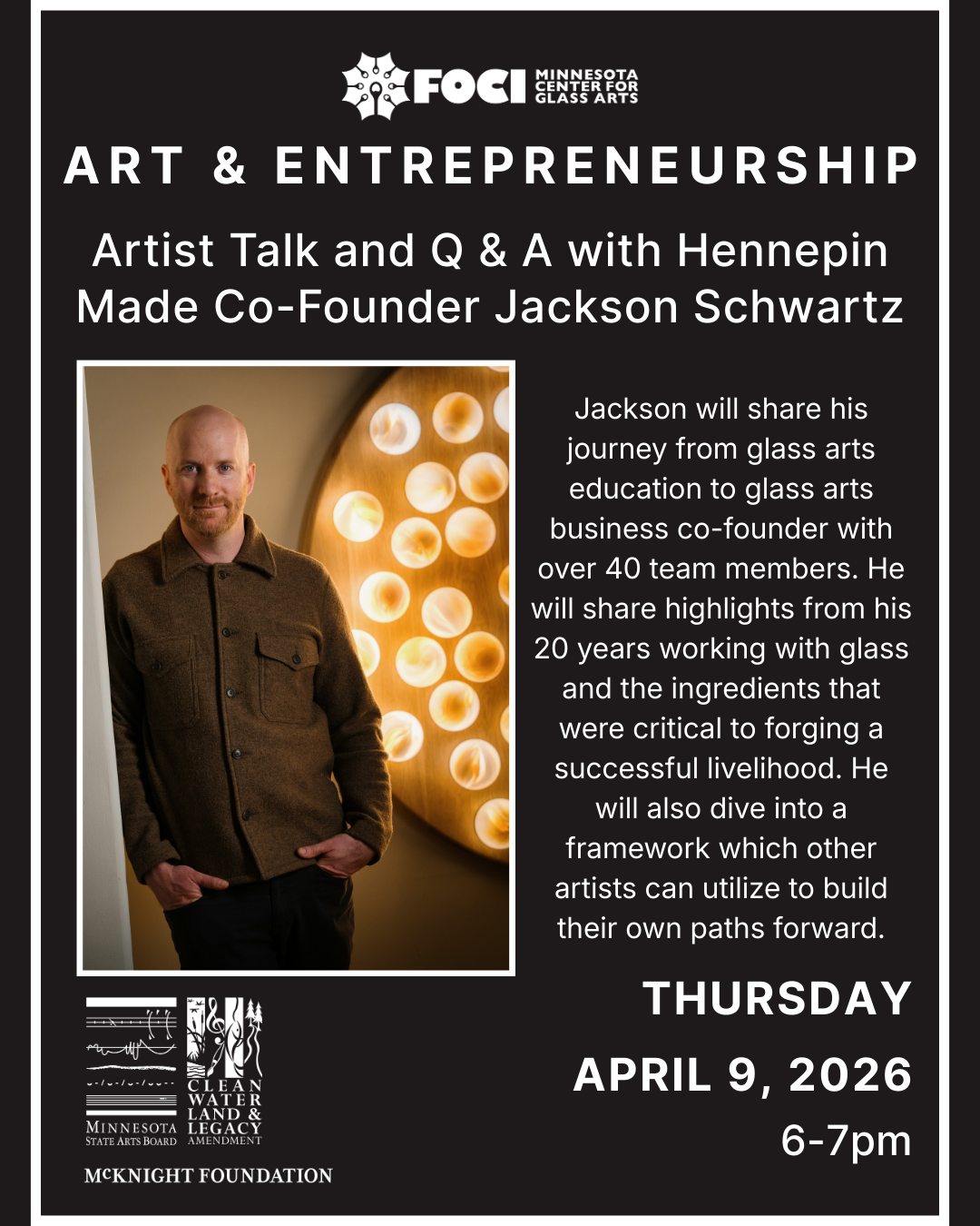 Art &amp; Entrepreneurship: Artist Talk and Q &amp; A with Hennepin Made Co-Founder Jackson Schwartz