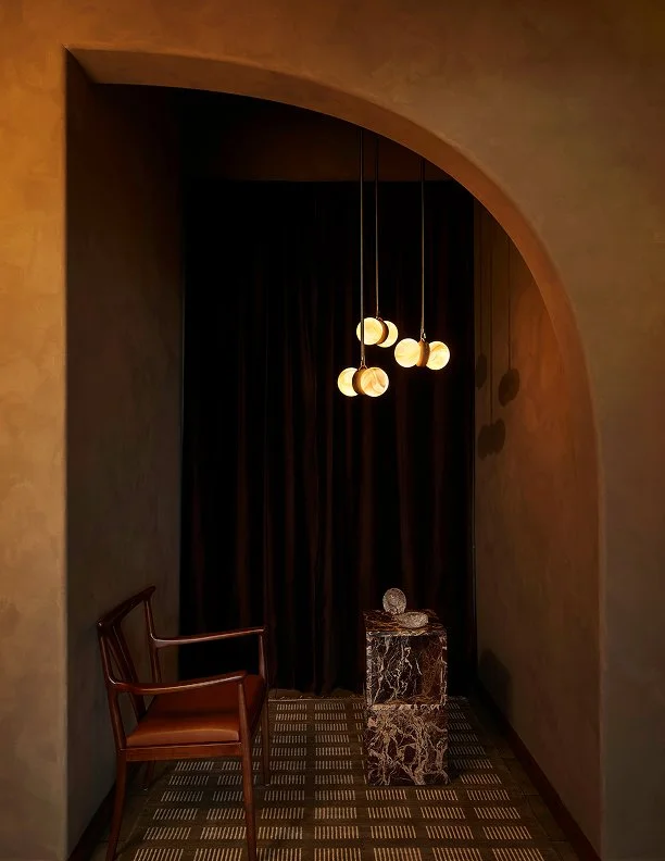 Nested installed pendant lights