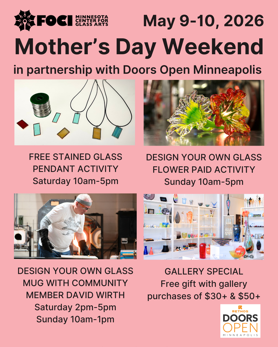 Mother’s Day Weekend Activities in partnership with Doors Open Minneapolis