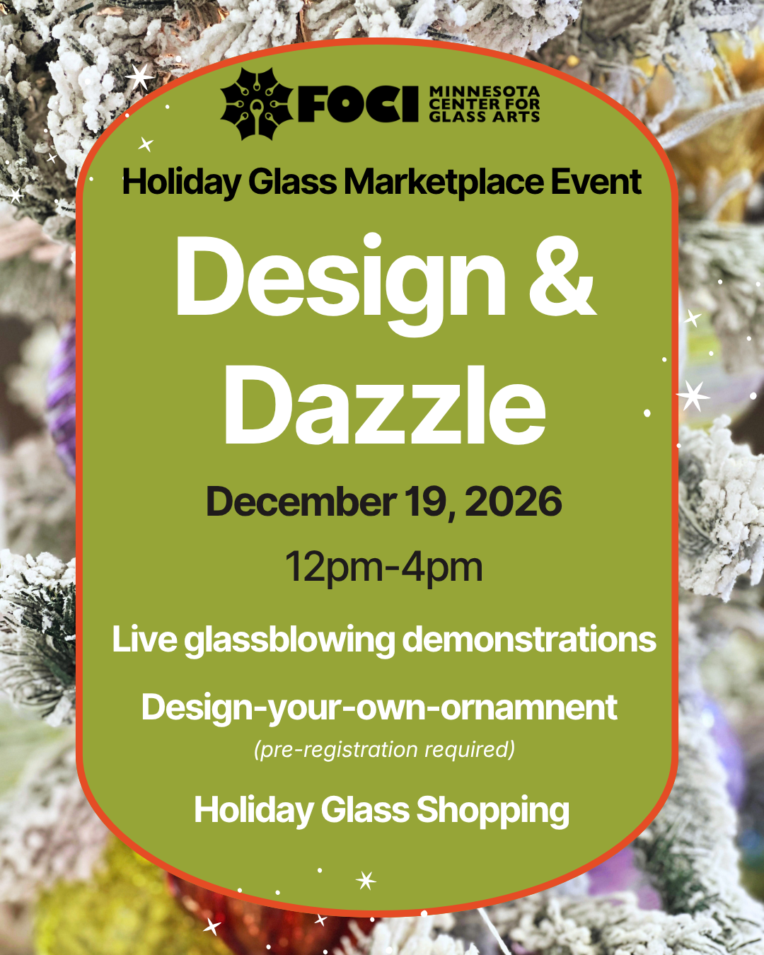Design &amp; Dazzle: Holiday Glass Marketplace 2026