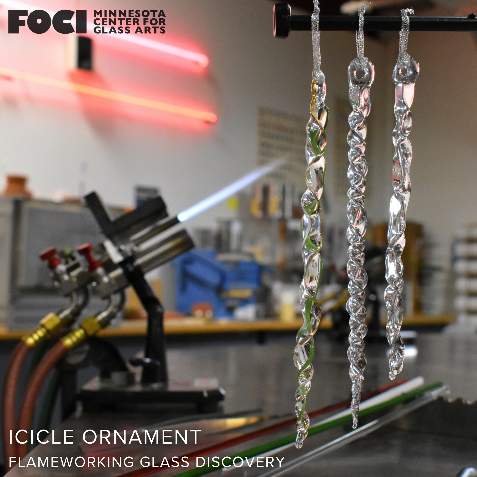 Icicle Ornament | Flameworking Glass Discovery