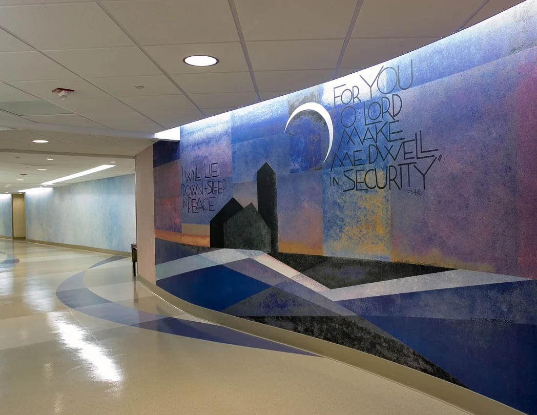 good samaritan hospital healthcare institutional design build wall mural