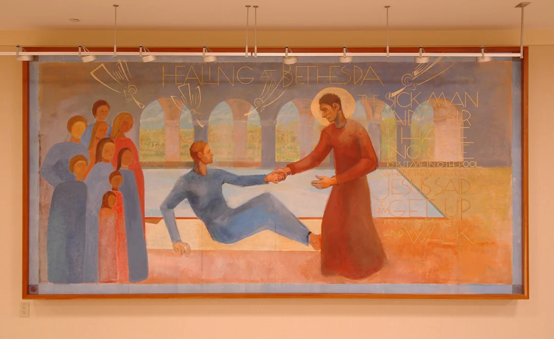 trihealth hospital arrow springs interior art painting