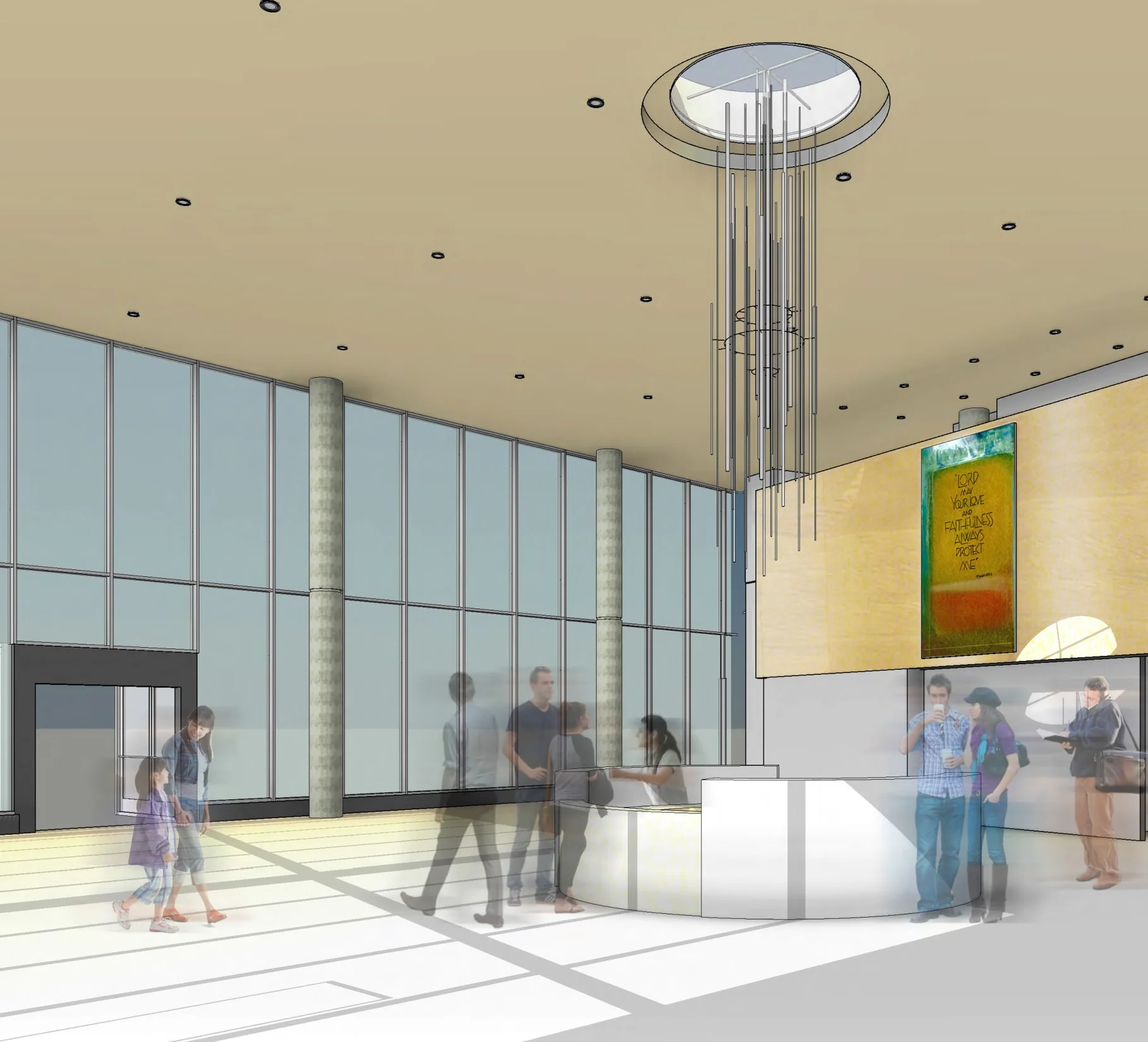 mercy west hospital interior rendering artwork cincinnati ohio