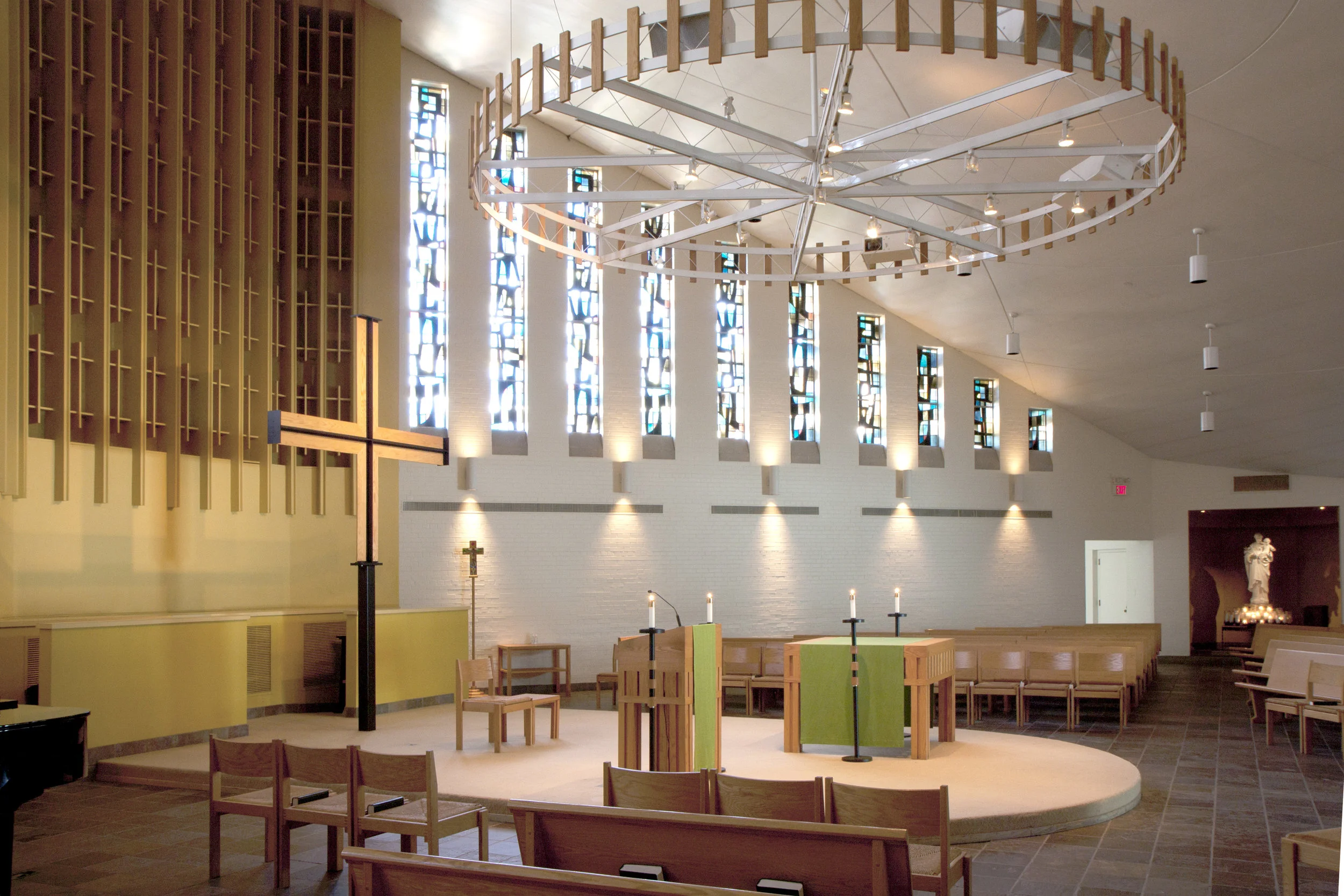 xavier university bellarmine chapel interior design