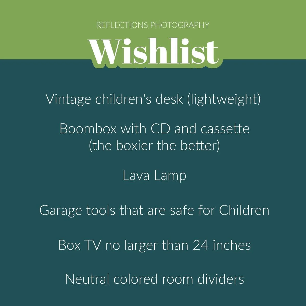 Attention Thrifters and Storage Unit Holders 📣
I have some big projects in the works for this year and have developed a wishlist of items that I am looking for. If you (or someone you know) has any of the items listed, send me a photo and the price 