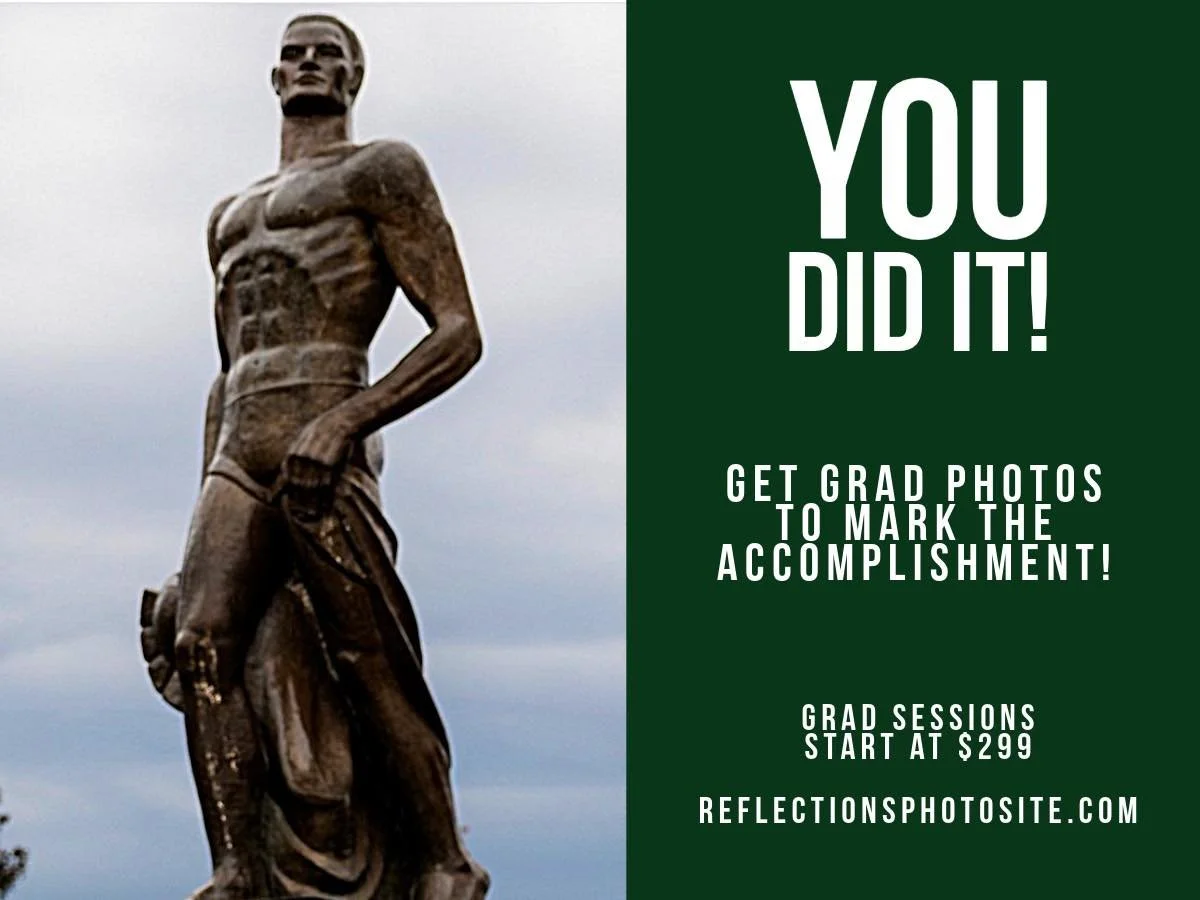 Hey grads 🎓
Spring is almost here and so is graduation! I spend so much time on campus photographing graduates and would love to see you while I am there. 

Book your session here: https://www.reflectionsphotosite.com/college-graduates