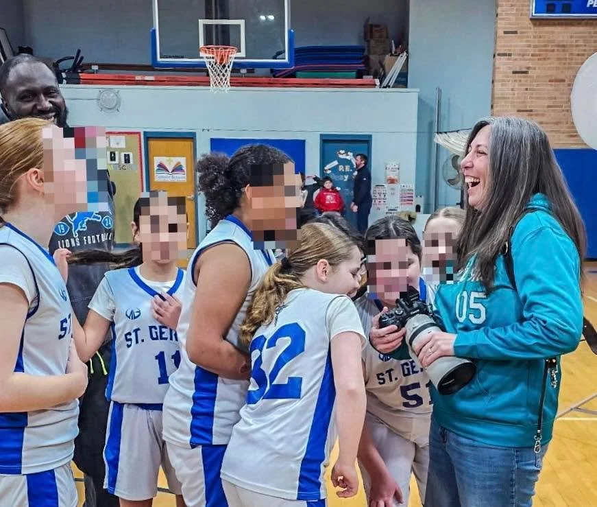 At the end of team photos, I tend to become the most popular girl on the court. 💃

Although&hellip;.they are looking at the back of my camera to see their photos, so maybe my camera is the popular one?