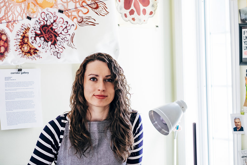 Maria Doering in the studio
