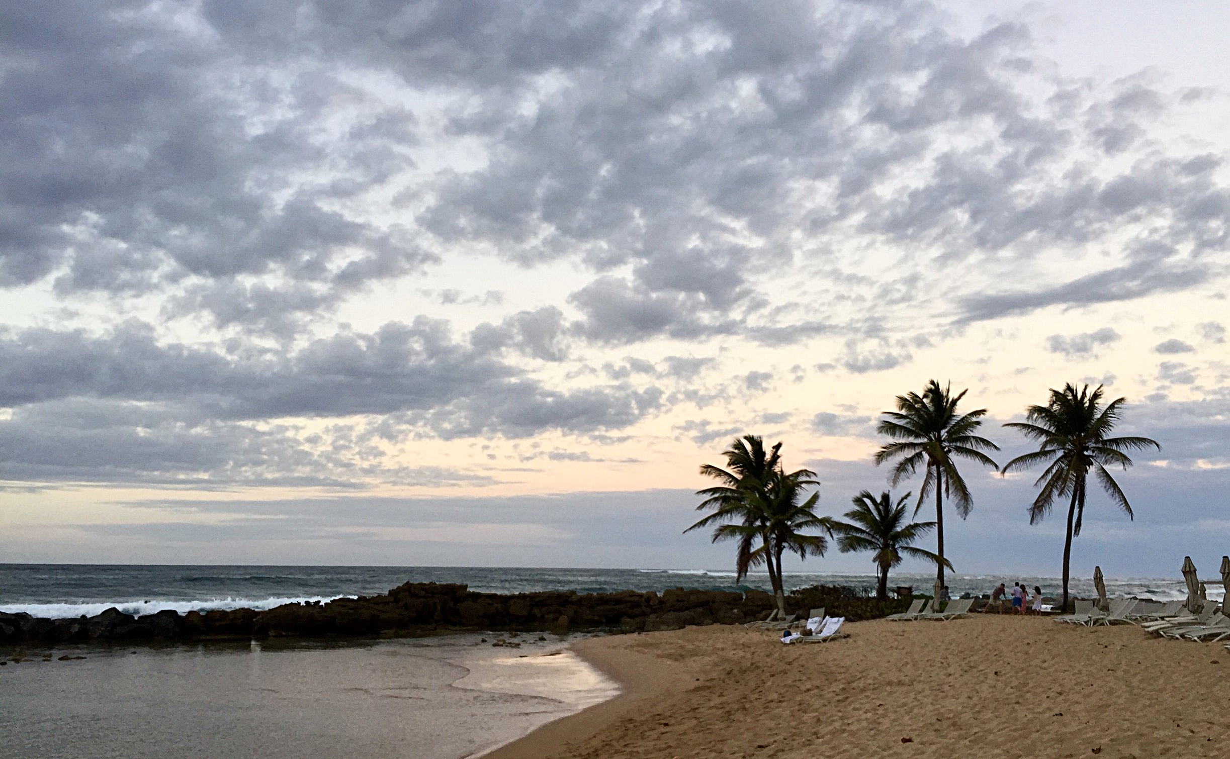 Sunset views from dinner at the Dorado Beach, a Ritz-Carlton Reserve Resort