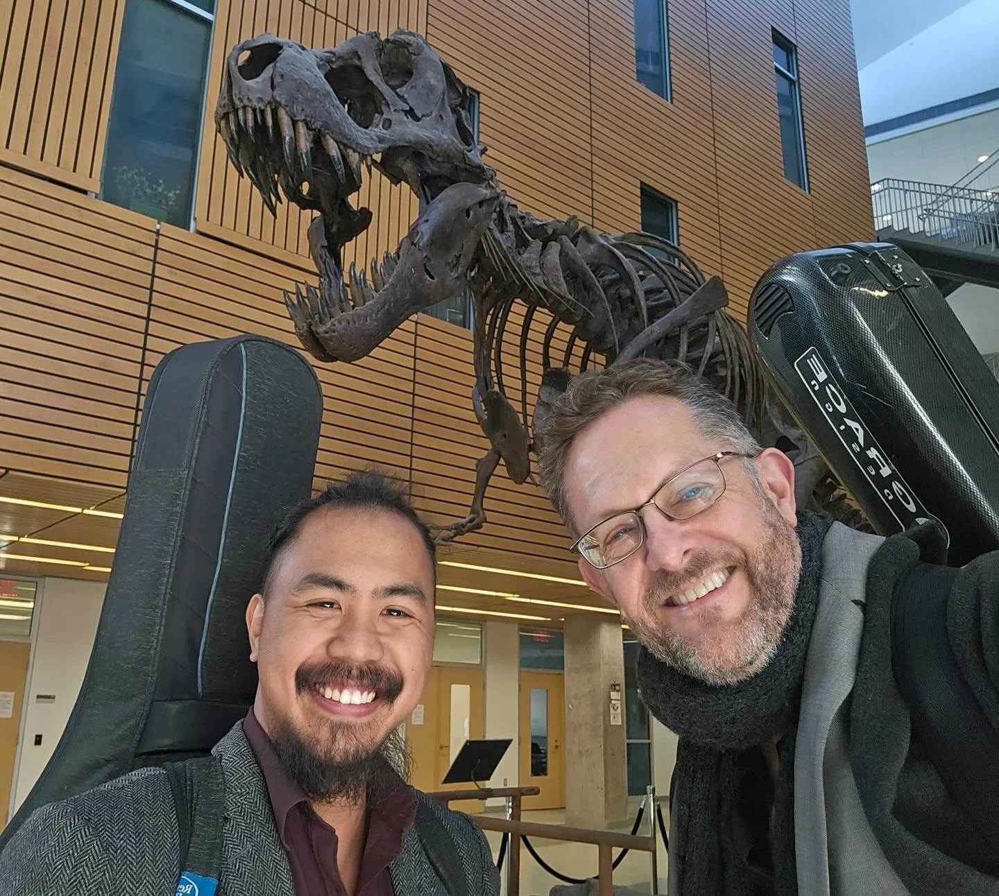 Mission accomplished! Did a presentation for students at Montgomery College today about Django Reinhardt and the music from 1935 to 1945 in Paris. Good stuff! Crazy weather. When I went into the school, it was snowing and freezing and gray. When I ca