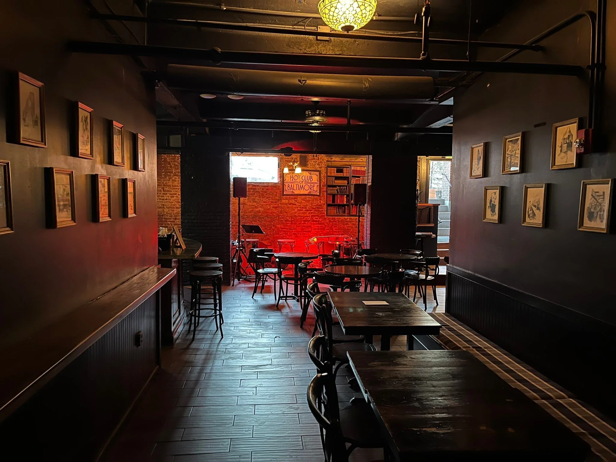 Tonight! The Django Jazz Jam moves to the Bluebird Whiskey Pub! See you there 7pm-10pm. The Bluebird Cocktail Room (basement pub which used to be a room for a ladies club to play cards originally)