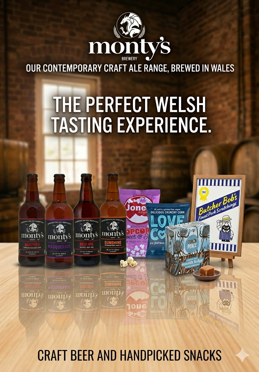 Montys mixed beer case with snacks