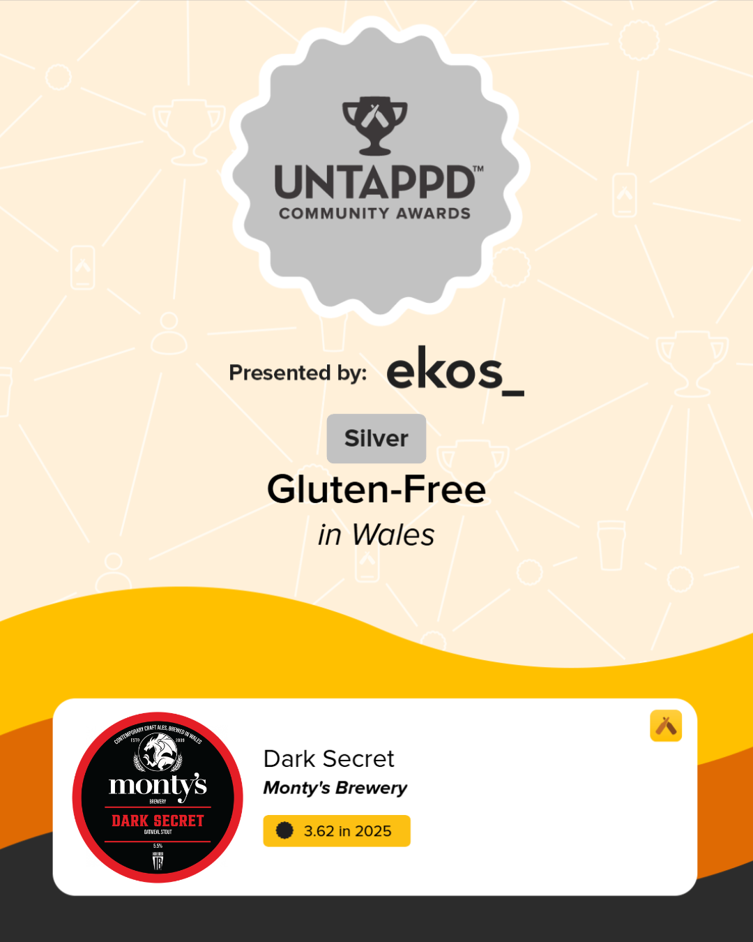 Dark Secret wins Silver in the Untappd 2025 community awards