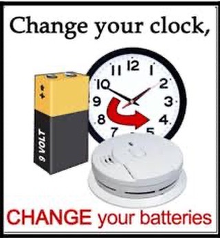 Daylight Saving Time ends tonight. Make sure to replace the batteries in your smoke alarms.