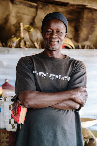 Iba Mbaye, our basket vendor and market chief in Theis, Senegal.