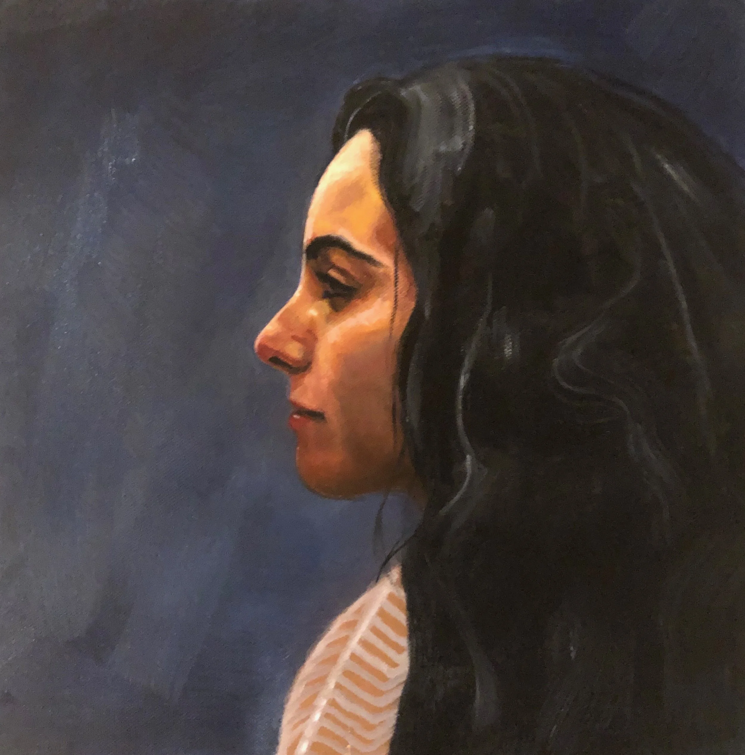  Amparo Oil on canvas 12 × 12 in  Sold 