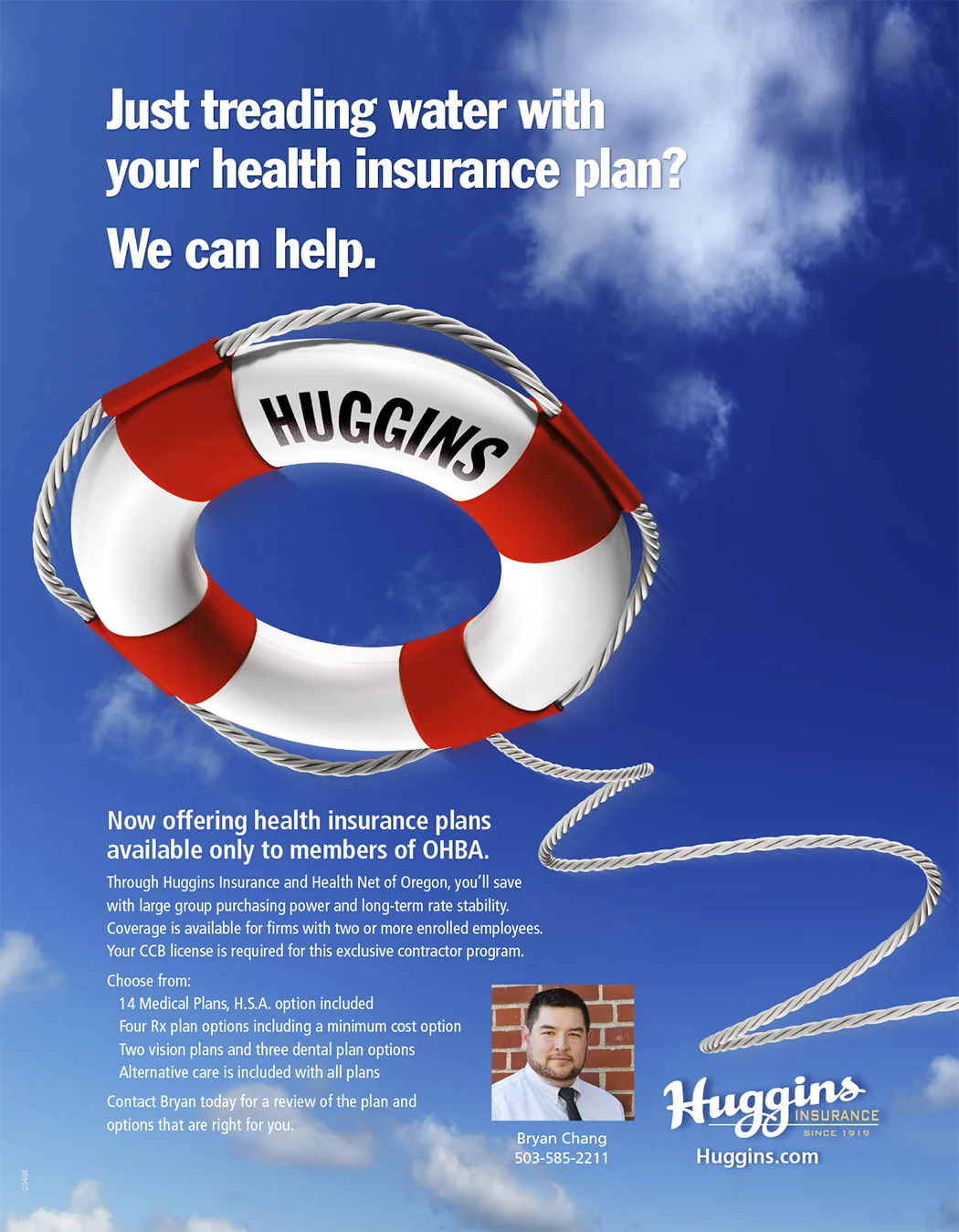Magazine ad. Huggins Insurance, client.