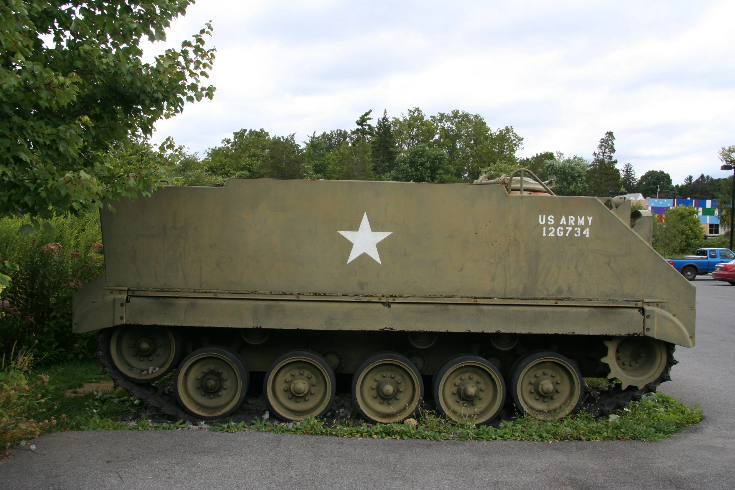 M59 APC : Open topped half-track personnel carriers in use during World War II did not adequately protect occupants from small arms fire and shrapnel. The U.S. Army developed APCs, or armored personnel carriers, to solve the problem. These sturdy vehicles were built like small tanks. In them, Infantry soldiers could travel into battle in relative safety. The M59 series APC was an improvement over earlier, more costly models. But the cheaper domestic engines installed in the vehicles left them underpowered. As a result, the M59 never saw combat. It was replaced by the M113 series in the 1960s.