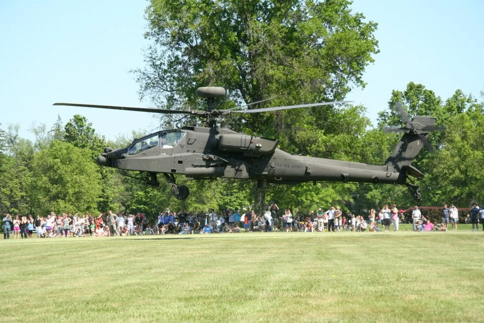 An Apache helicopter lands on the grounds of the Pennsylvania Military Museum in this file photo of the PA National Guards’ Celebration of Service - a 98-year-old tradition honoring fallen members of the 28th Division at 51 Boal Ave, Centre County being held on Sunday, May 21 at 12:30 p.m. The public is invited to attend. Credit: J. Horvath