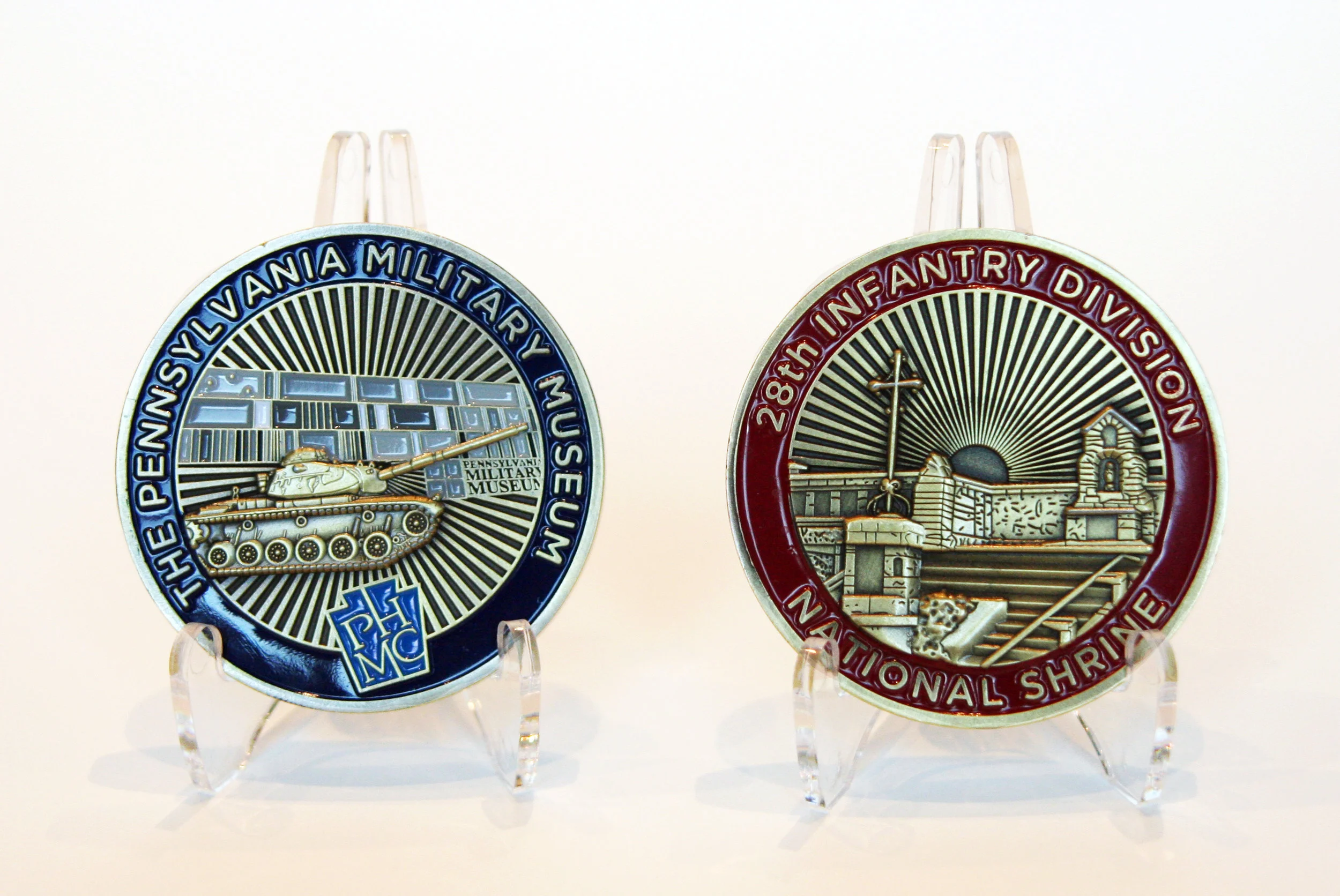 The official Pennsylvania Military Museum & 28th Infantry Division National Shrine challenge coin, available for purchase on our new online store!