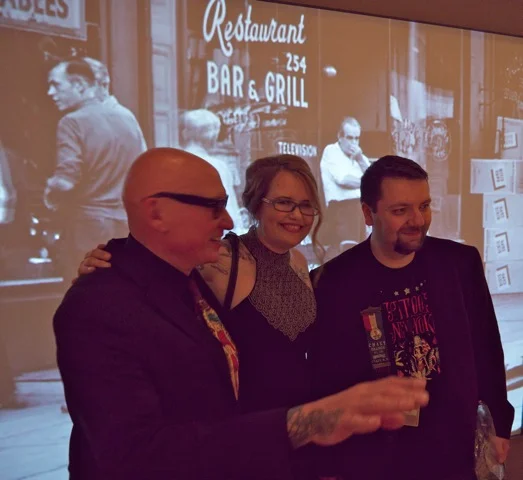 Brad Fink and Michelle Myles of Daredevil Tattoo with Cristian Paniate, NYHS, Curator Tattooed New York.