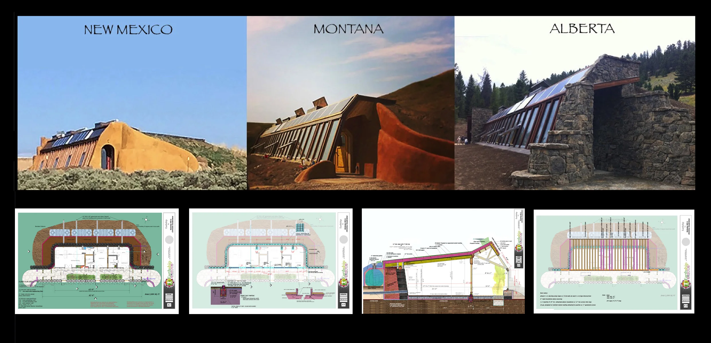 Available off the rack or customizable: Drawings are owner/builder friendly  You can purchase them via our  store  or by phone (575)-751-0462 (USA)   CLICK HERE  FOR STANDARD FLOOR PLAN OPTIONS of the Global model Earthship