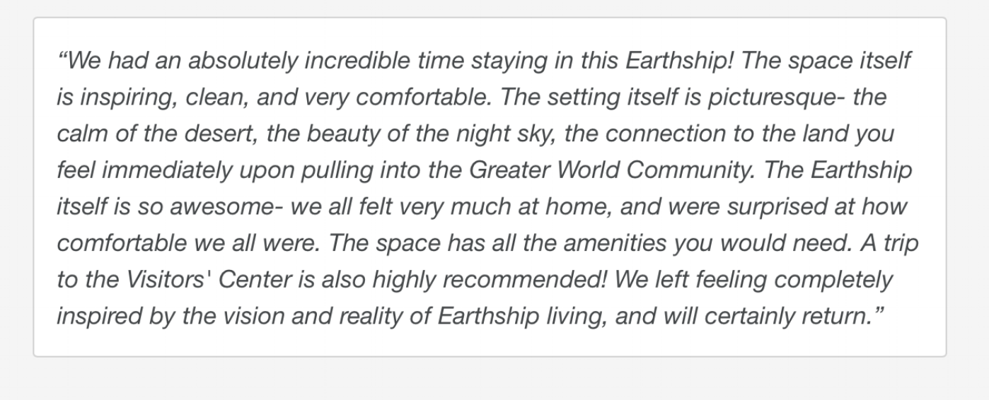 - Review from a Renter