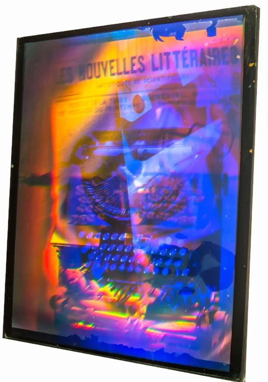 3D Holographic emulsion in glass, 70x68x3cm