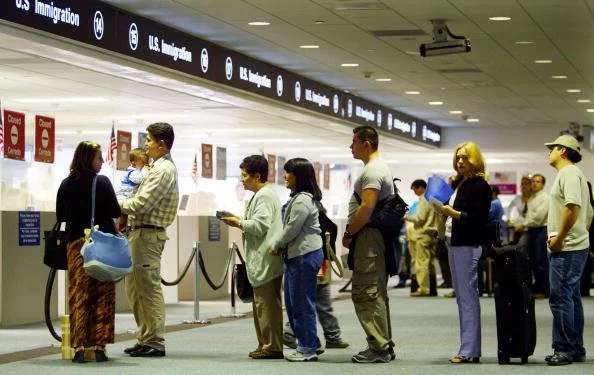 Immigration checkpoint illustrating the U.S. visa process