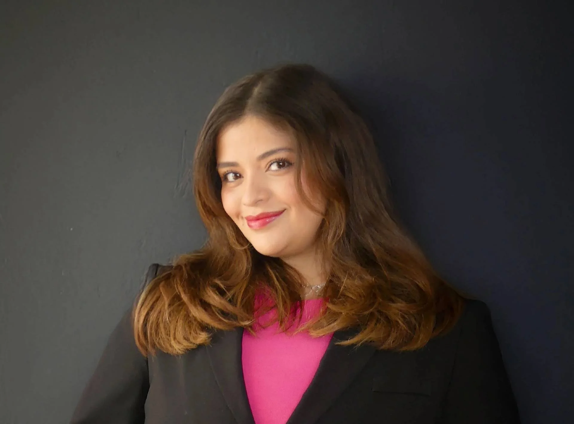 Office administrator/receptionist, Marjorie Molina portrait on immigration law firm in San Jose, CA