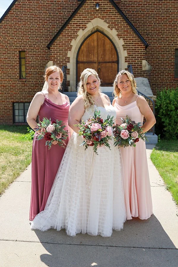 Bride and bridesmaids