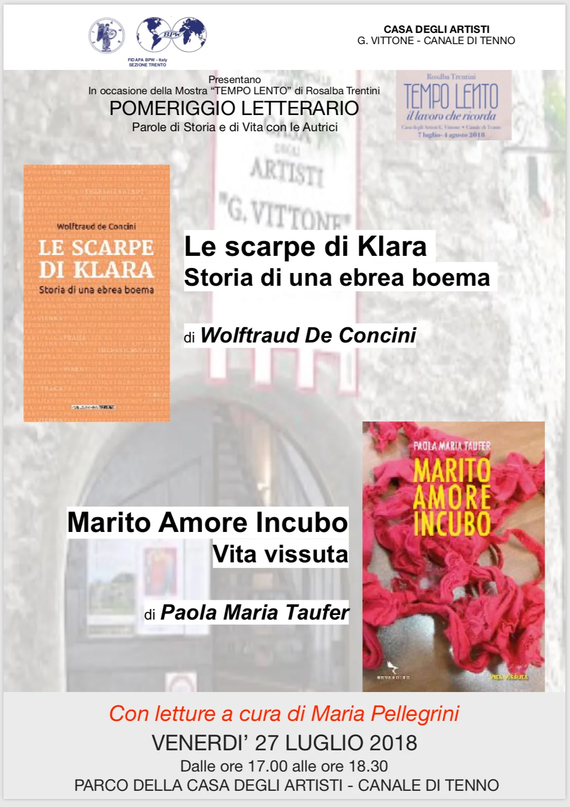 Parole e storie di vita con le autrici - pomeriggio letterario
