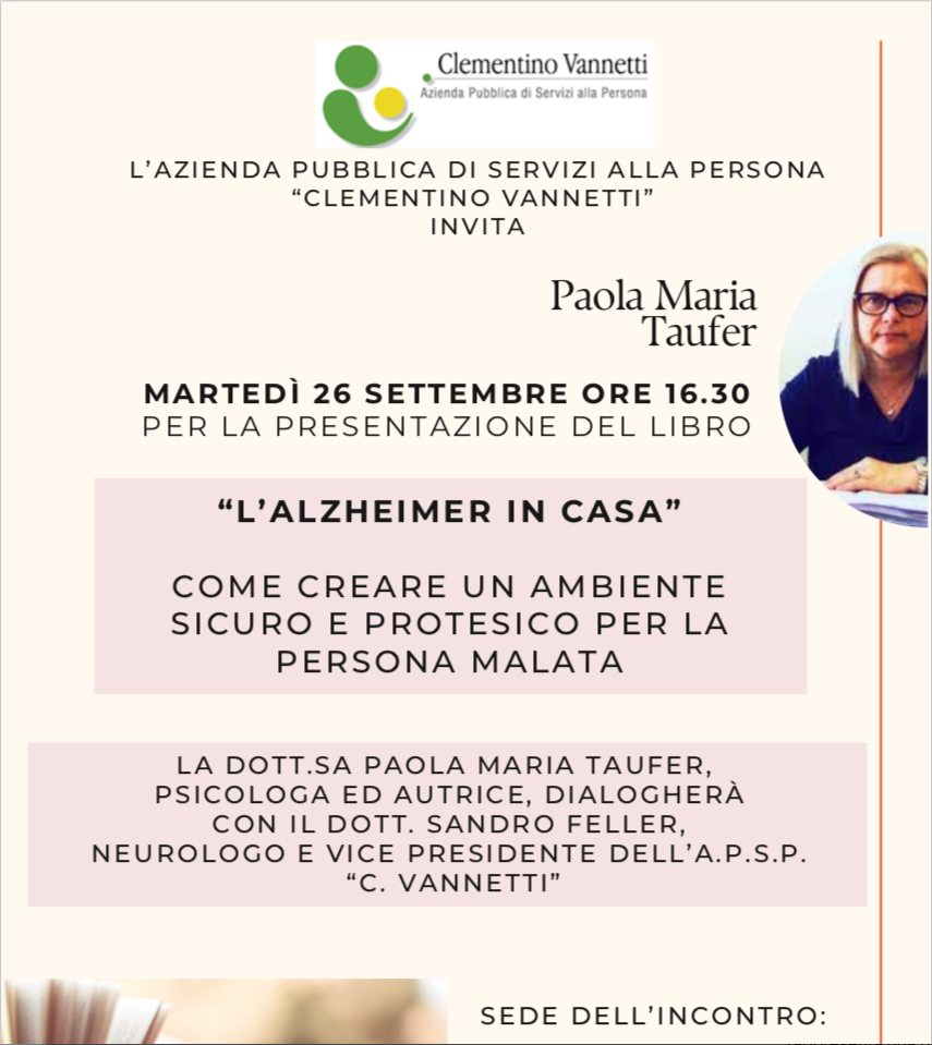 Presentazione del libro 'Alzheimer in casa' - Rovereto