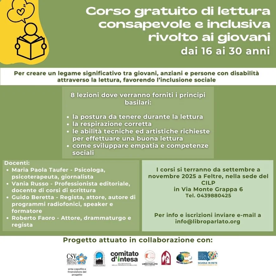 Corso gratuito di lettura consapevole e inclusiva per giovani (16–30 anni)