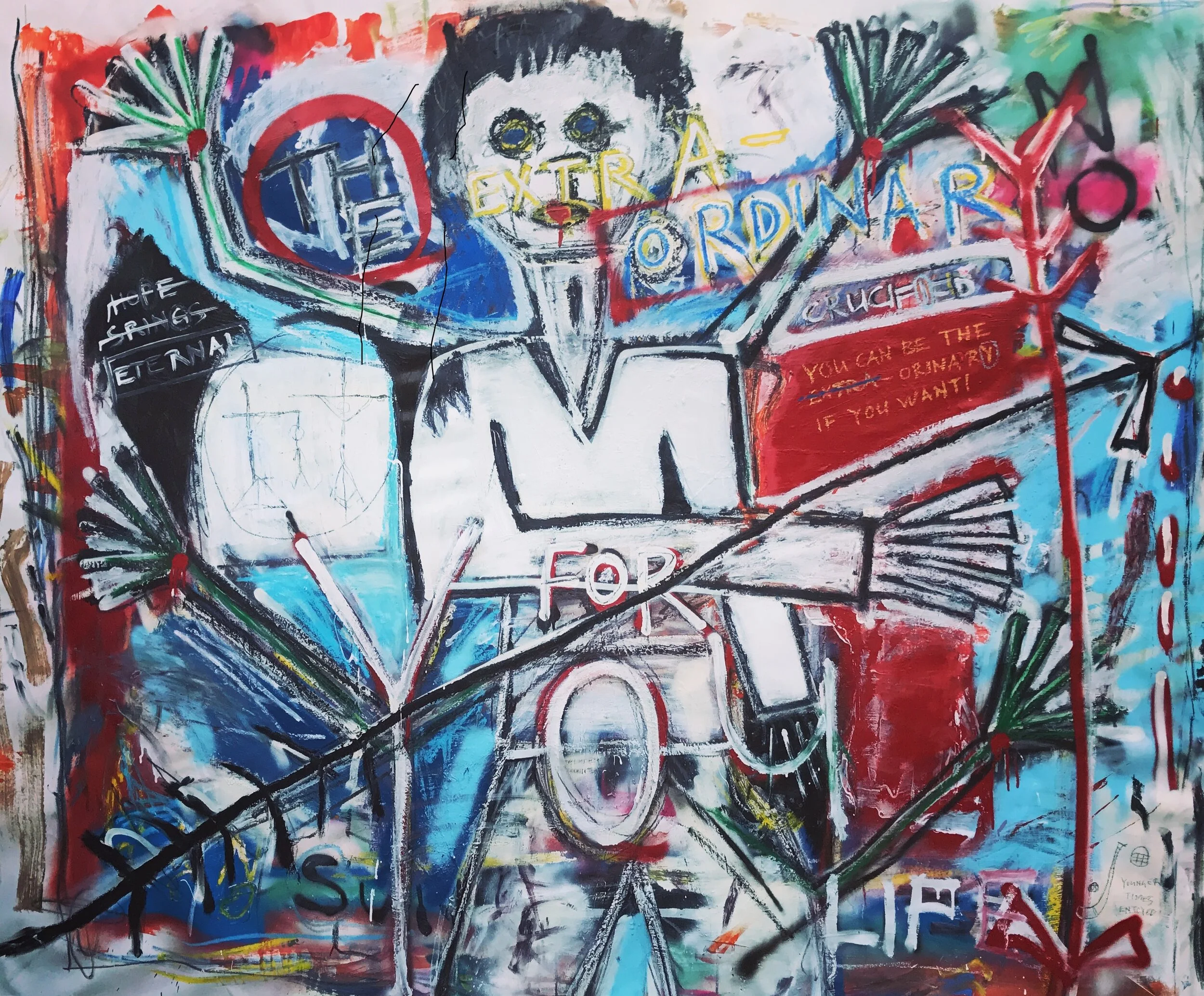 01. “The extra-ordinary crucified for you” 1900mm wide x 1450mm High mixed media on canvas.jpg