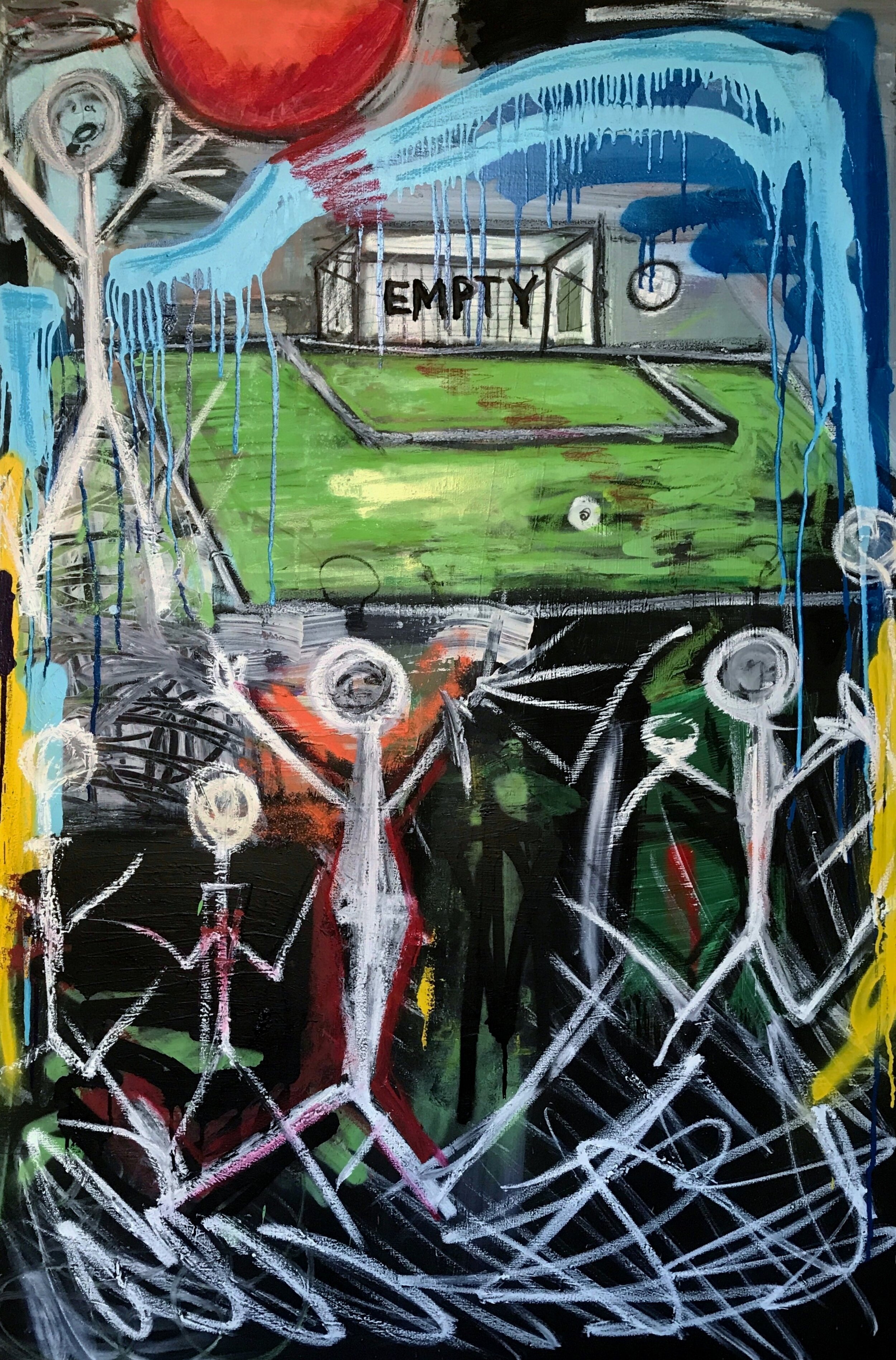 "Empty" an artwork about childhood and the games we play in life as adults, PIGSY artwork now sold in private art collection in South Dublin (Copy) (Copy) (Copy)