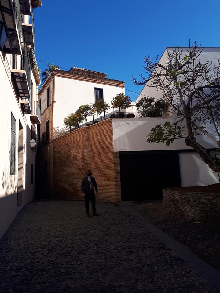 Back entrance to the Picasso museum in Malaga as visited by architect Ciaran McCou
