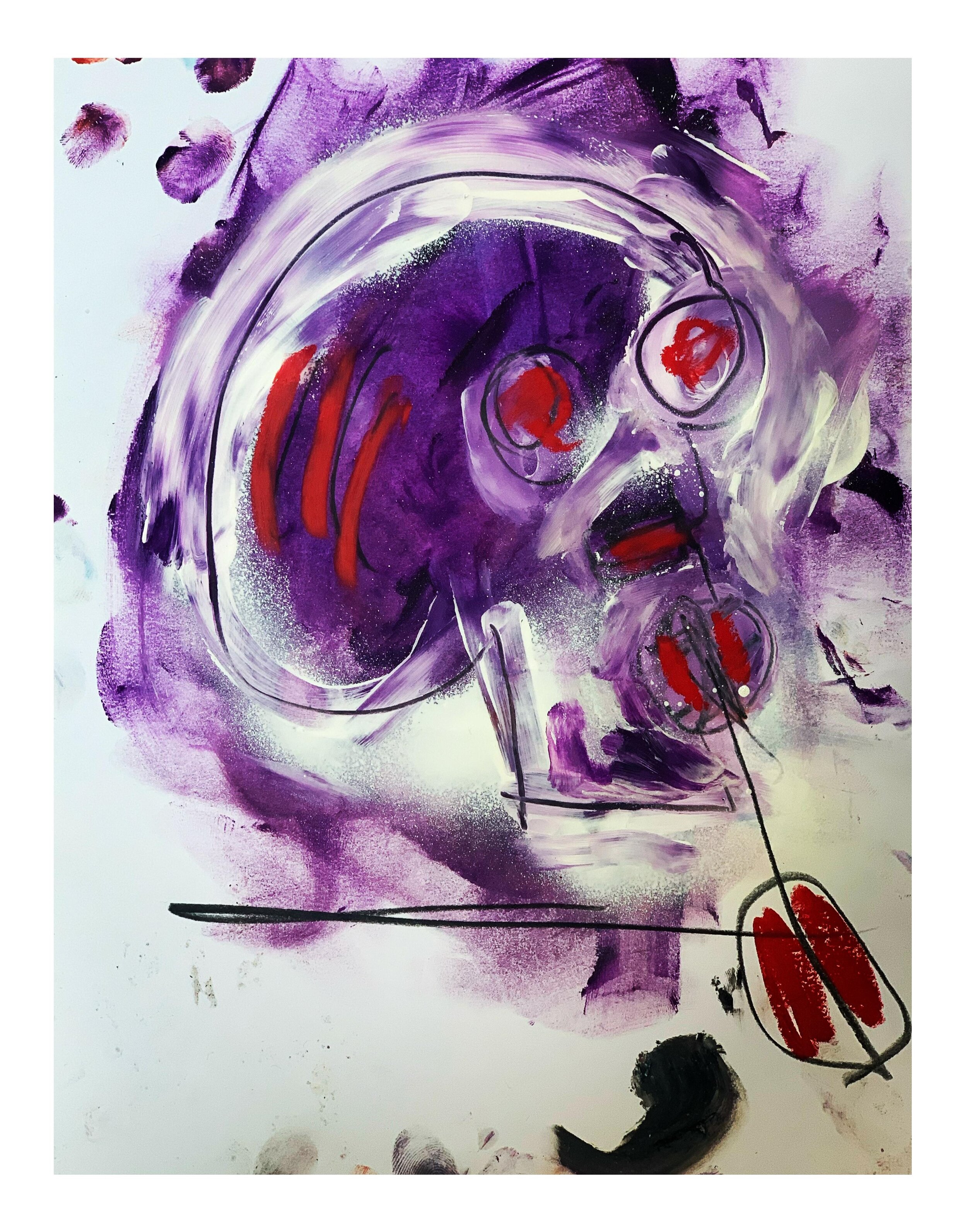 *SOLD* - "Purple Skull"