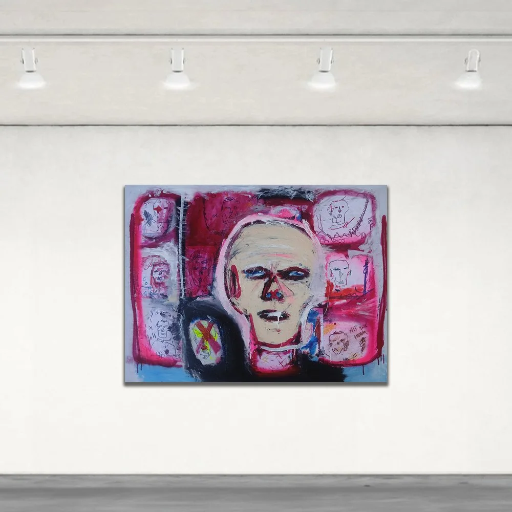 Many Voices by Pigsy pictured on a gallery wll