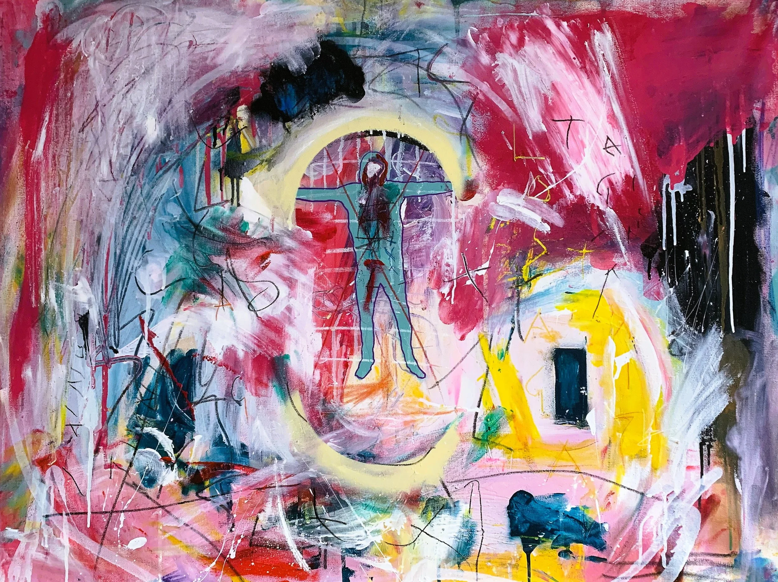 Lost in My Thoughts - 60 cm H x 80 mm W Mixed Media on Canvas