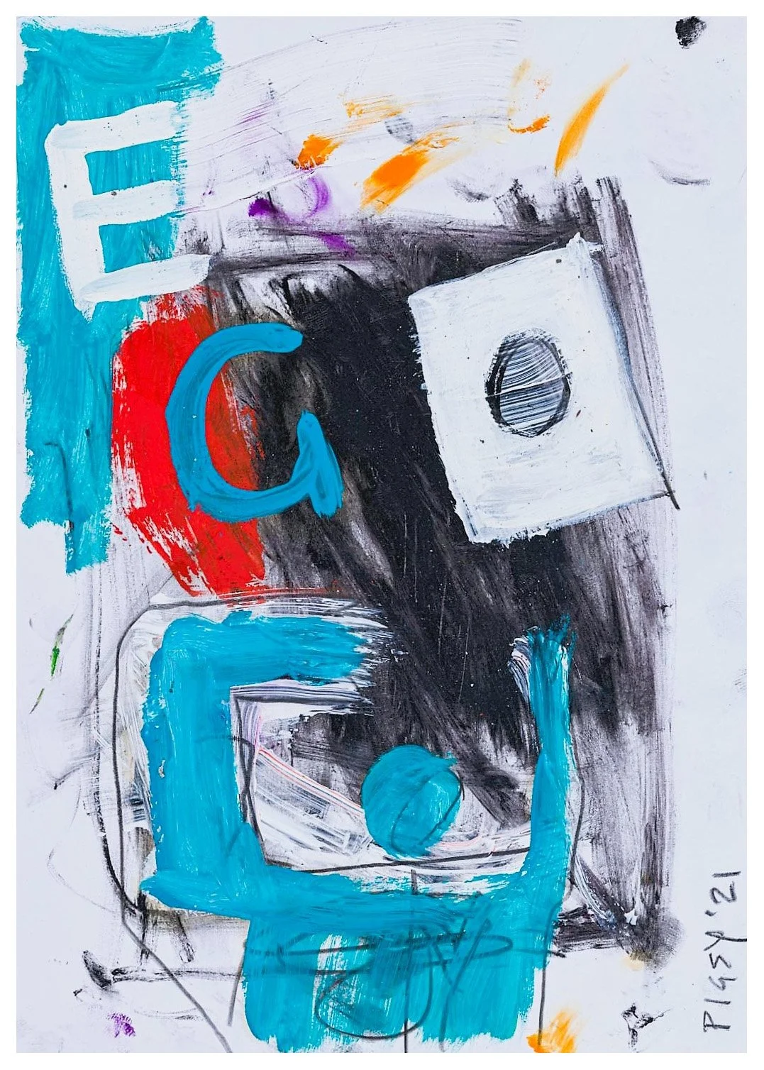 EGO Port - A4 Mixed Media on Paper