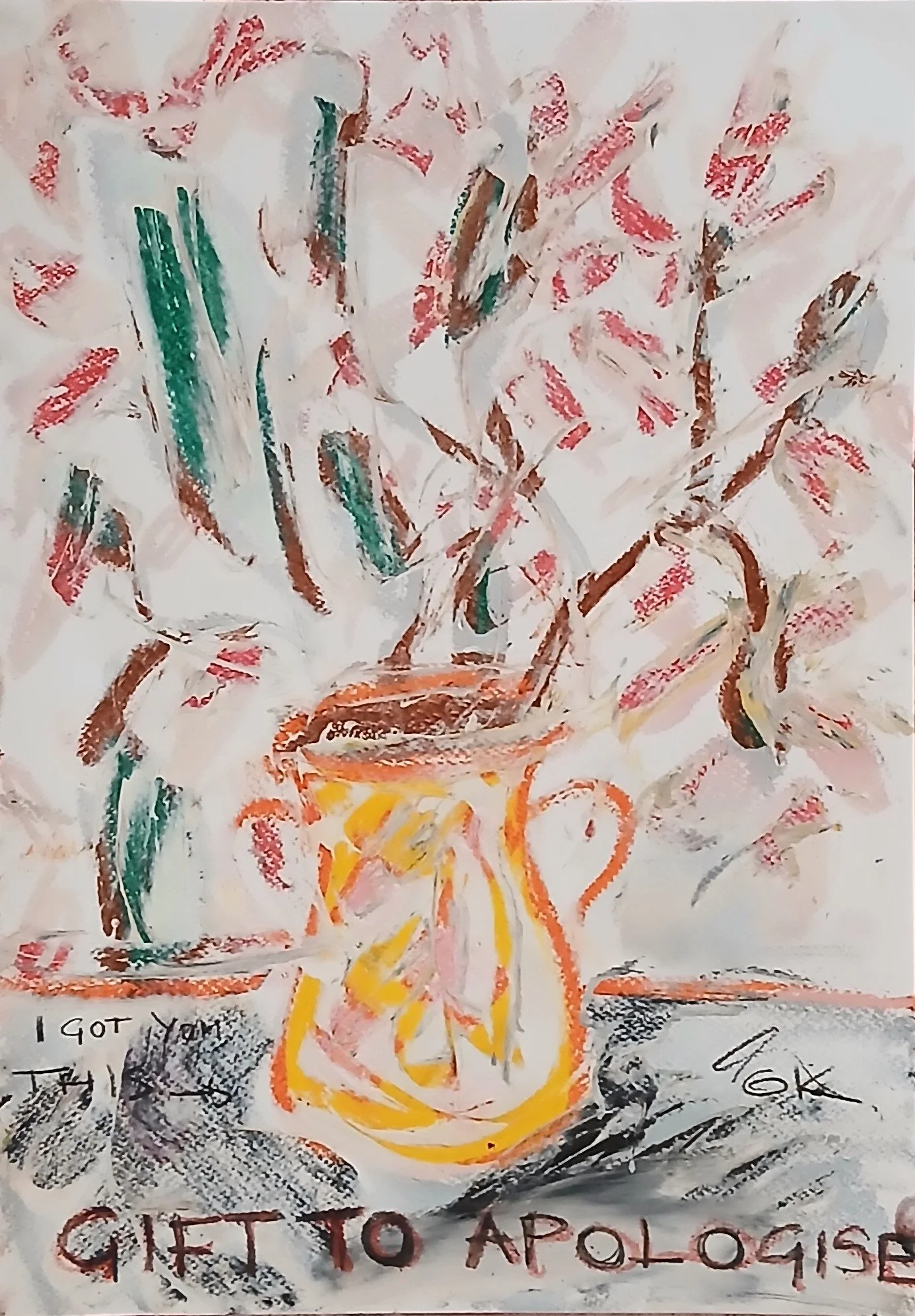 Flowers of Apology #003 - A3 Mixed Media on Paper