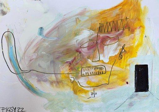 Searching - A4 Mixed Media on Paper