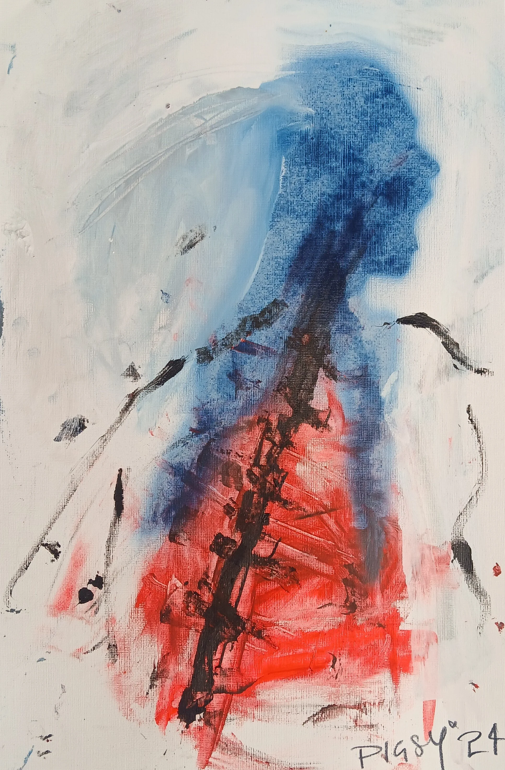 Tá Brón Orm #002 - 50 cm H x 32.5 cm W Mixed Media on Paper
