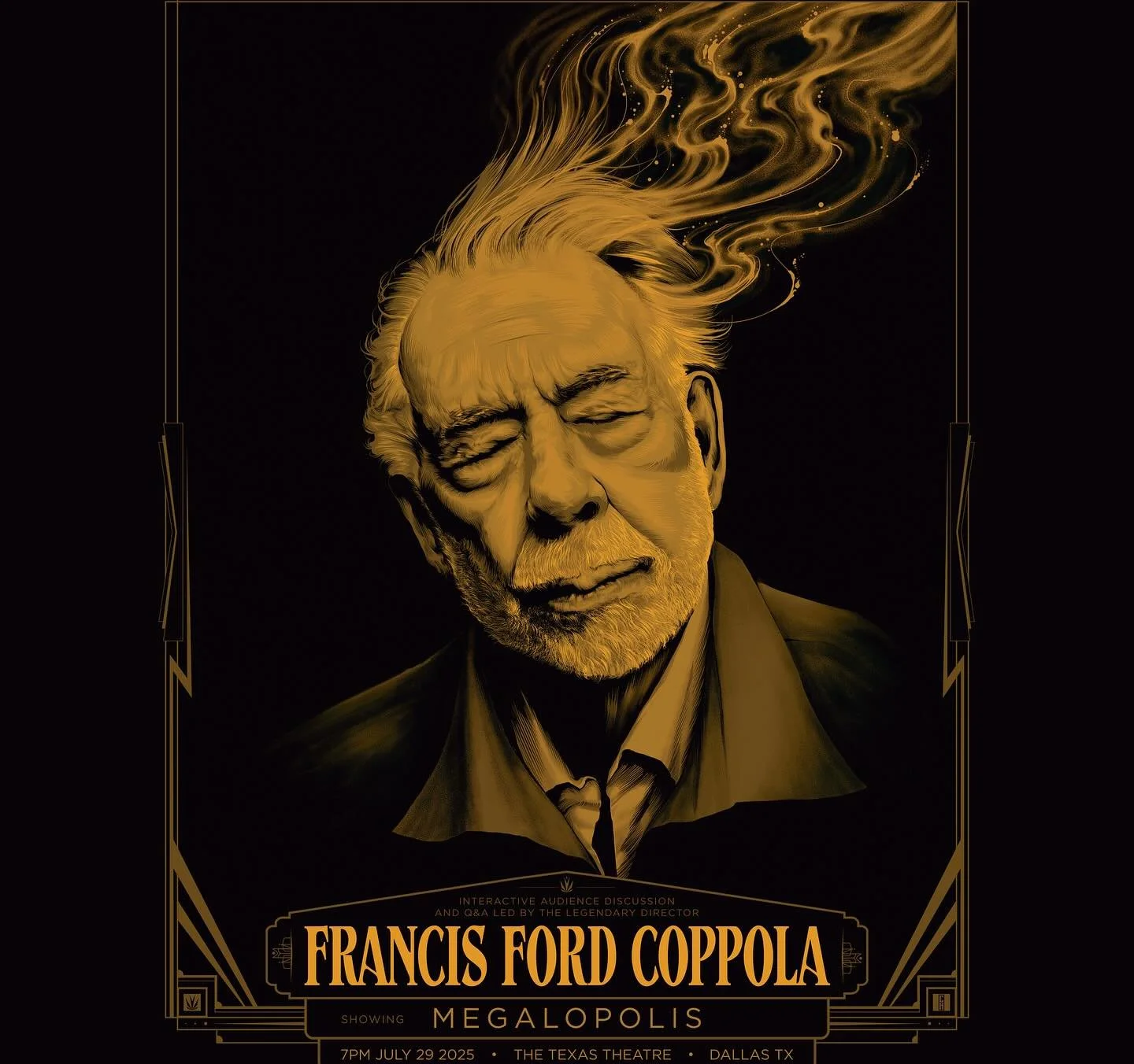 LINK IN BIO ! A handful of the remaining @francisfordcoppola @texastheatre posters by @camohimself are available online while they last for domestic US shipping or pickup at the TX Theatre - limit 2 per order please ! Also available at the box office