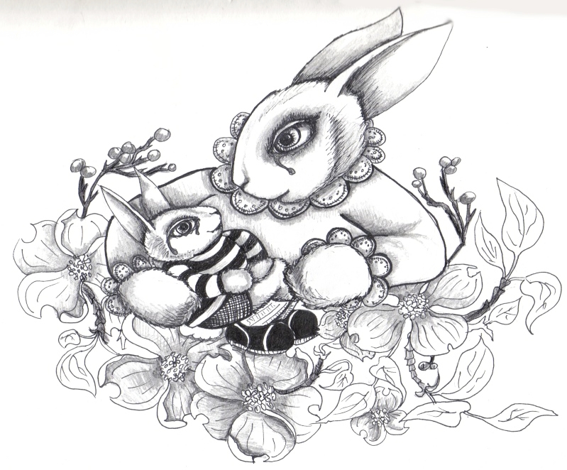 THE FIRST SIX MONTHS Pen, ink and pencil on paper. Prints available in my shop.