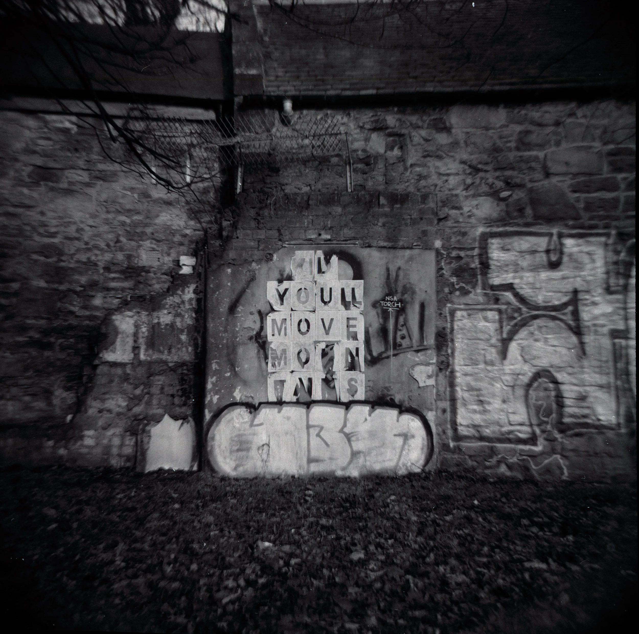 For as long as it lasts (it’s been a couple of years now) these posters are likely to stay one of my standard test shots for new gear. This was from a roll of HP5+ I put through my Lomo Diana just after I got it - there’s something about the combination of surprising center sharpness.