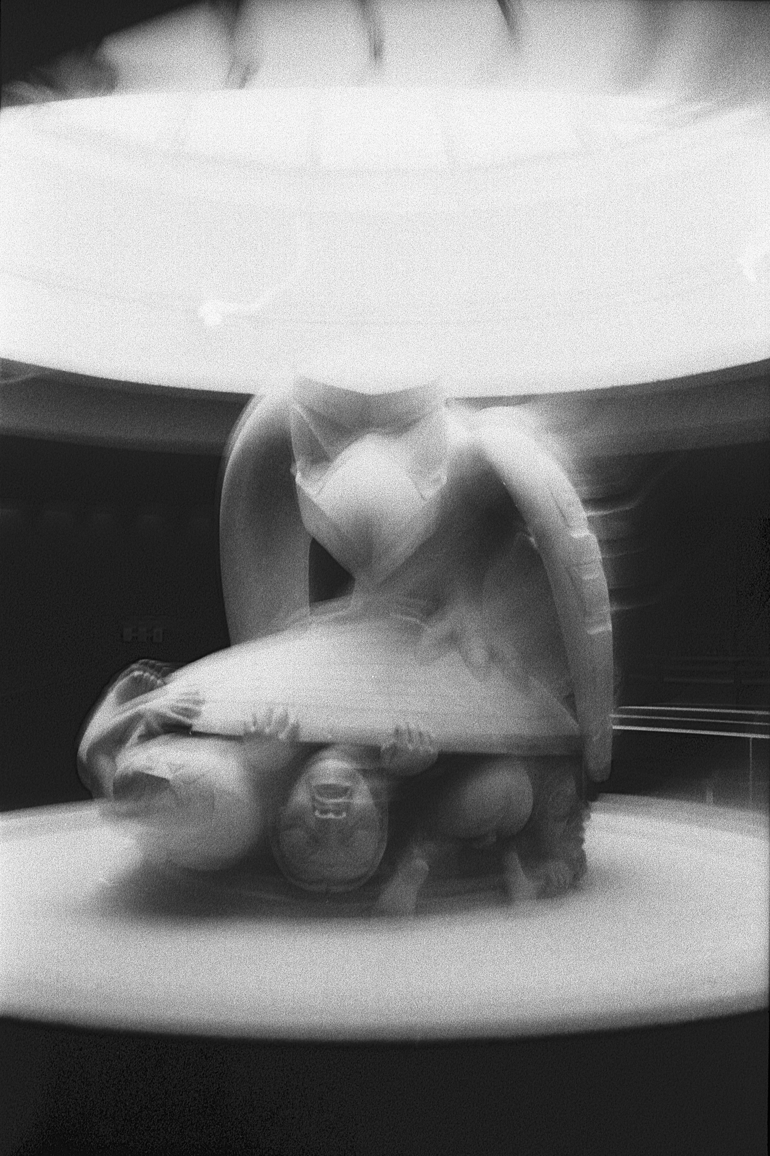 I would love to say that the blurriness here was an intentional thing talking about myths being history faded from view or something (the statue is Bill Reid's The Raven and the First Man, depicting the creation story of the Haida). In actual fact it was the result of the autoexposure system in my CLE misfiring, I think due to some damp from the incredibly heavy rain that hit me on the way over to the museum managing to get into the electronics but I'm still pretty happy with the results way more than the good exposure I made just after.