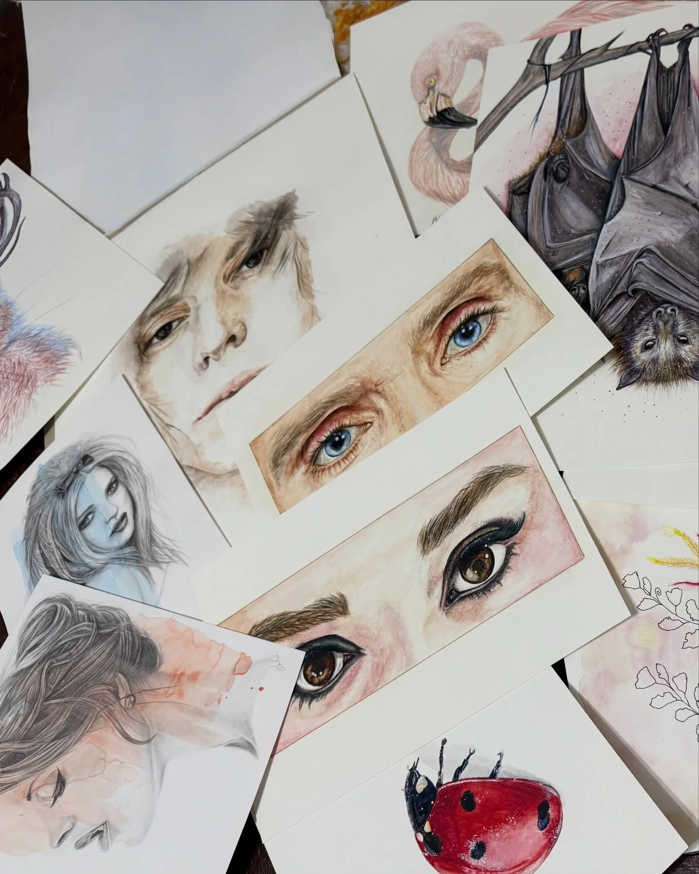 Looking back through some of my really old work, trying to gain some sort of inspiration from old sketches, paintings, ideas.  I started with portraits,  the more desperate I am to get back to that the further away they feel. (I&rsquo;m always surpri